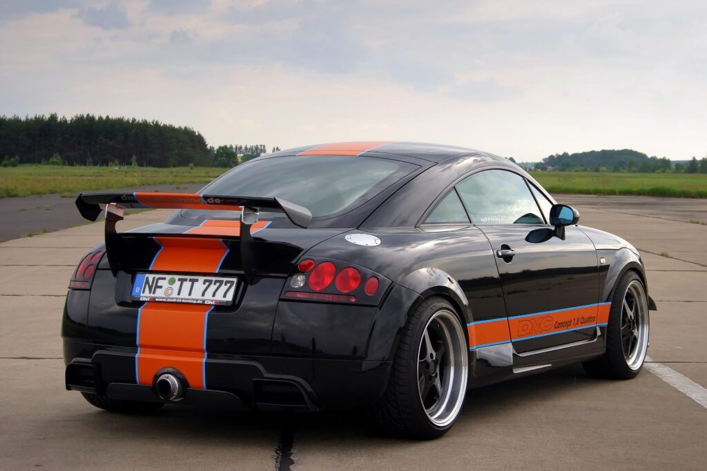 Unser erstes DMC Audi TT Showcar mit Heckflügel, Heckdiffusor, Seitenschweller, DTM-Flaps und Frontspoiler